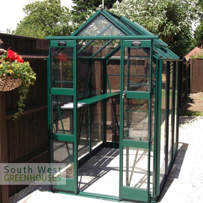 4x6 elite compact powder coated greenhouses
