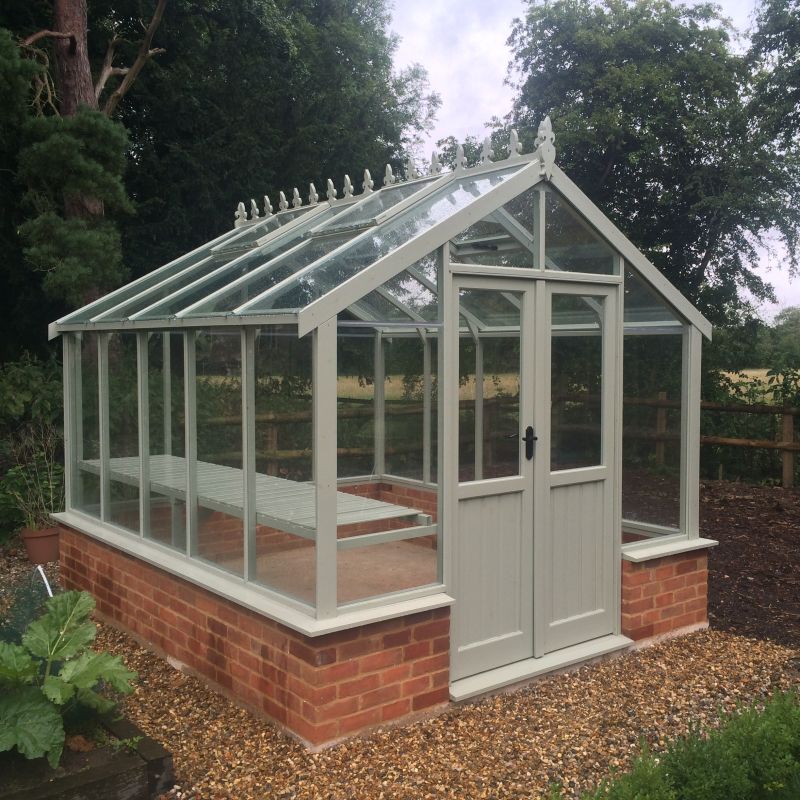 Clearview Hampshire 8x14 Wooden Dwarf Wall Greenhouse-Buy ...