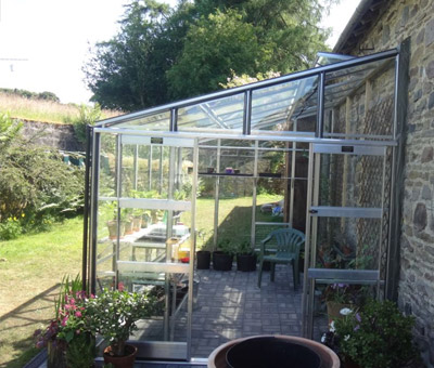 large lean to greenhouse