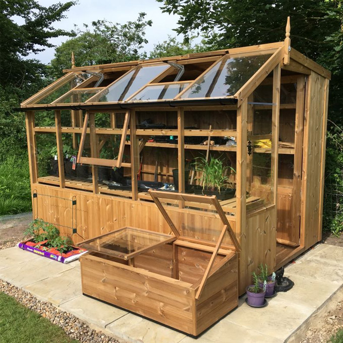 best potting sheds in light wood