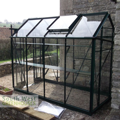 long and narrow greenhouse