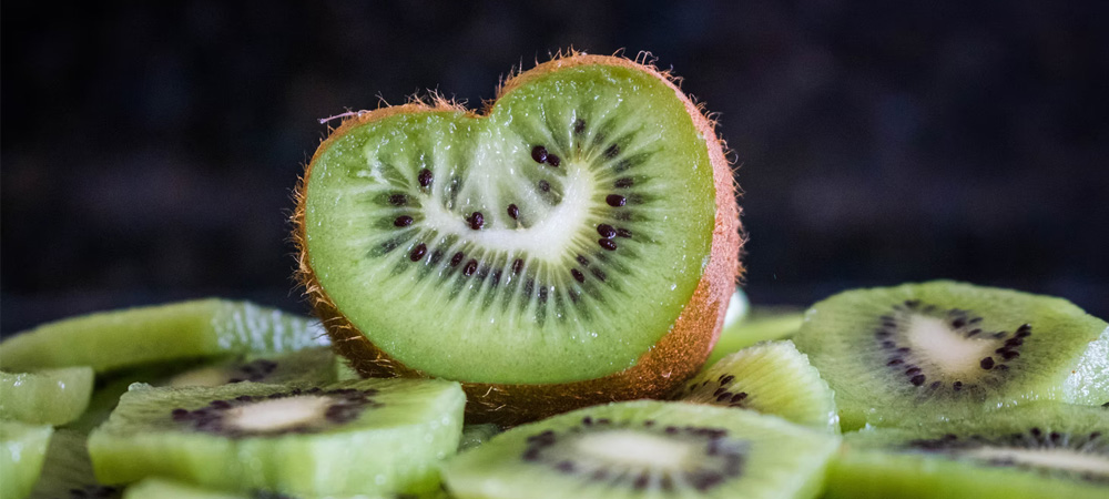 heart shaped kiwi fruit