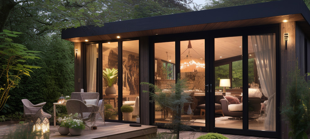 large modern garden room