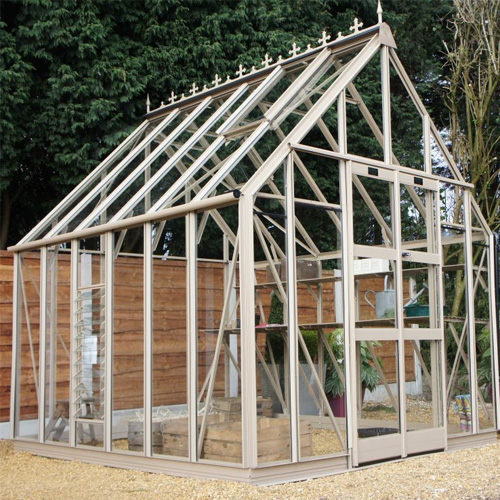 victorian greenhouse on patio