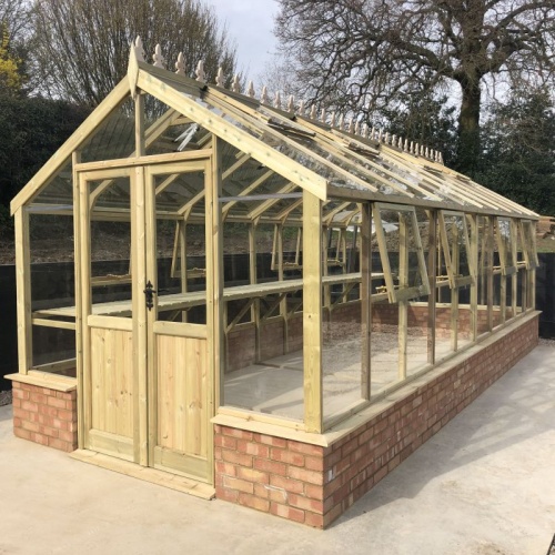 Dwarf Wall Clearview Cheshire 7x10 Wooden Greenhouse
