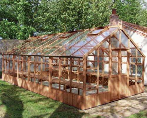 Swallow 13'-1 x 12'-7 Falcon Wooden Greenhouse
