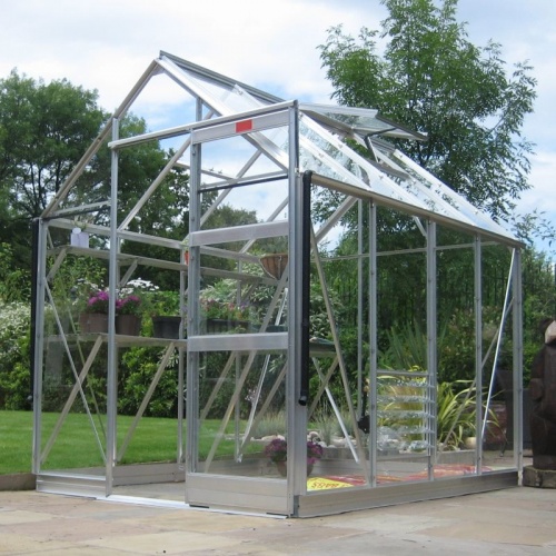 6x8 Elite High Eave Aluminium Finish
