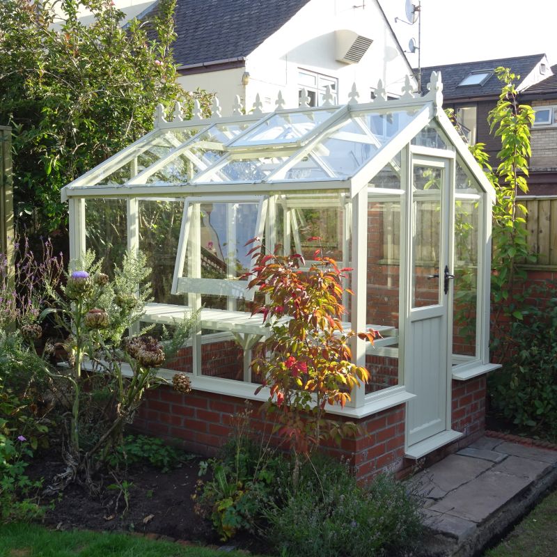 Clearview Wiltshire Dwarf Wall 6x10 Wooden Greenhouse For Sale